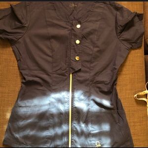 Jaanuu XS navy blue scrub top